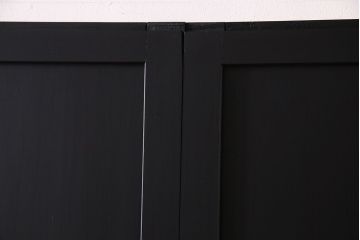 大正ロマン　モダンな雰囲気が魅力のペイント帯戸(ガラス帯戸、引き戸、建具)4枚セット