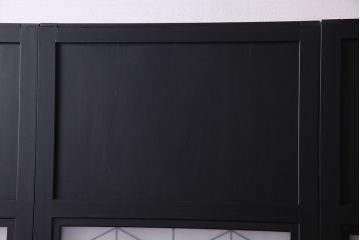 大正ロマン　モダンな雰囲気が魅力のペイント帯戸(ガラス帯戸、引き戸、建具)4枚セット