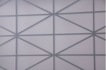 大正ロマン　モダンな雰囲気が魅力のペイント帯戸(ガラス帯戸、引き戸、建具)4枚セット