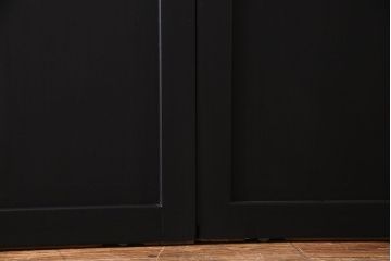 大正ロマン　モダンな雰囲気が魅力のペイント帯戸(ガラス帯戸、引き戸、建具)4枚セット