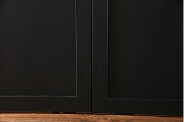 大正ロマン　モダンな雰囲気が魅力のペイント帯戸(ガラス帯戸、引き戸、建具)4枚セット