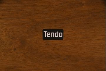 アンティーク雑貨　ペイント家具　天童木工　シンプルなラウンド型サイドテーブル(センターテーブル、コーヒーテーブル、花台)(2)