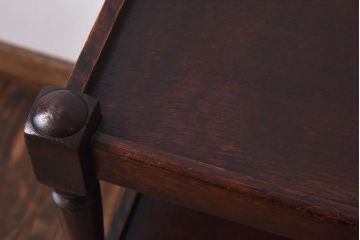 アンティーク雑貨　イギリスアンティーク　オーク材　シンプルで使い勝手の良いトロリー(キッチンワゴン、サイドワゴン)