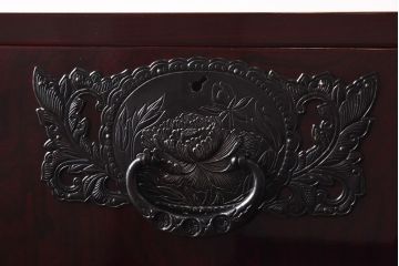 中古　仙台民芸箪笥(仙台箪笥)　欅産業　前面ケヤキ玉杢材　KB-3MD　三・五尺箪笥90(整理箪笥、衣装箪笥、引き出し)(定価約83万円)