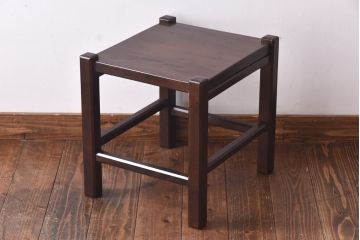 アンティーク雑貨　中古　民芸家具　シンプルで使い勝手の良いスツール(サイドテーブル、飾り台、椅子)