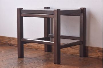 アンティーク雑貨　中古　民芸家具　シンプルで使い勝手の良いスツール(サイドテーブル、飾り台、椅子)