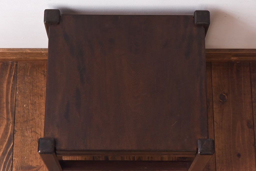 アンティーク雑貨　中古　民芸家具　シンプルで使い勝手の良いスツール(サイドテーブル、飾り台、椅子)