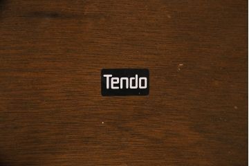 アンティーク雑貨　ペイント家具　天童木工　シンプルなラウンド型サイドテーブル(センターテーブル、コーヒーテーブル、花台)(3)