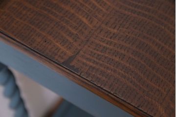 アンティーク雑貨　ペイント家具　オーク材　シャビーシックなサイドテーブル(カフェテーブル、花台)