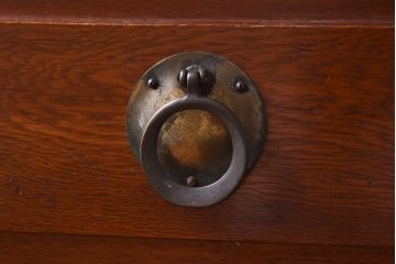 アンティーク家具　イギリスアンティーク　タイルのデザインが愛らしいミラー付きウォッシュスタンド(洗面台、ドレッシングチェスト、飾り台)