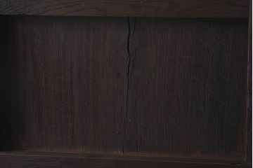 ジャンク品　総ケヤキ材　渋さを醸し出す古い門扉のくぐり扉(建具、ドア)
