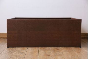 ラフジュ工房オリジナル　チェッカーガラス入り　古材を活かしたウォールシェルフ(ウォールキャビネット、壁掛け収納棚、戸棚)