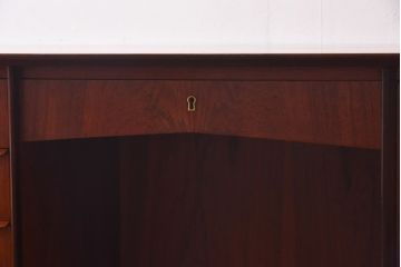 ヴィンテージ家具　北欧ビンテージ　両面収納　チーク材の褐色が美しいワークデスク(オフィスデスク、両袖机、在宅ワーク、在宅用)