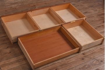 ヴィンテージ家具　北欧ビンテージ　両面収納　チーク材の褐色が美しいワークデスク(オフィスデスク、両袖机、在宅ワーク、在宅用)
