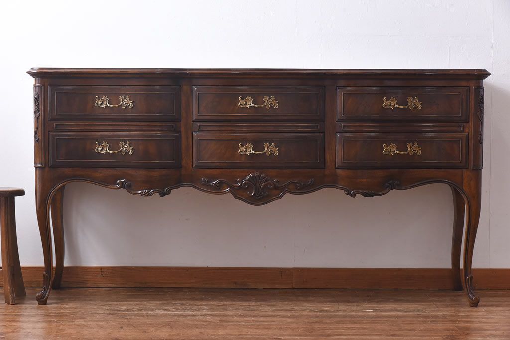 中古　DREXEL HERITAGE(ドレクセルヘリテイジ)　old continent(オールドコンチネント)　ハントボード(サイドボード)(定価約93万円)