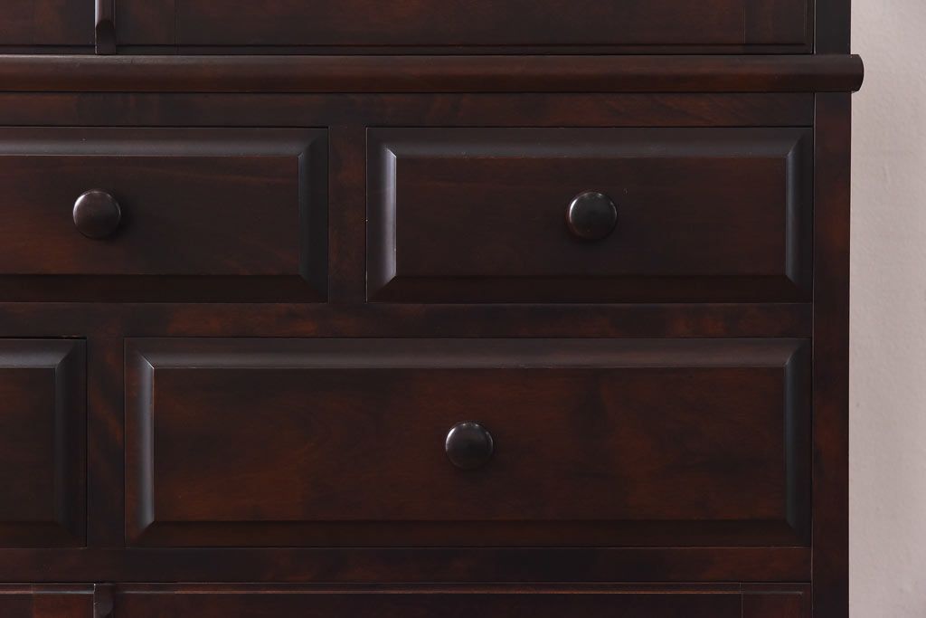 中古　蝦夷民藝　凛とした佇まいが美しいカップボード(食器棚、飾り棚、キャビネット)