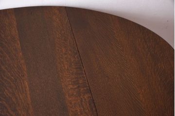 イギリスアンティーク　オーク材　ツイストレッグが目を引くバタフライテーブル(エクステンションテーブル、ダイニングテーブル)