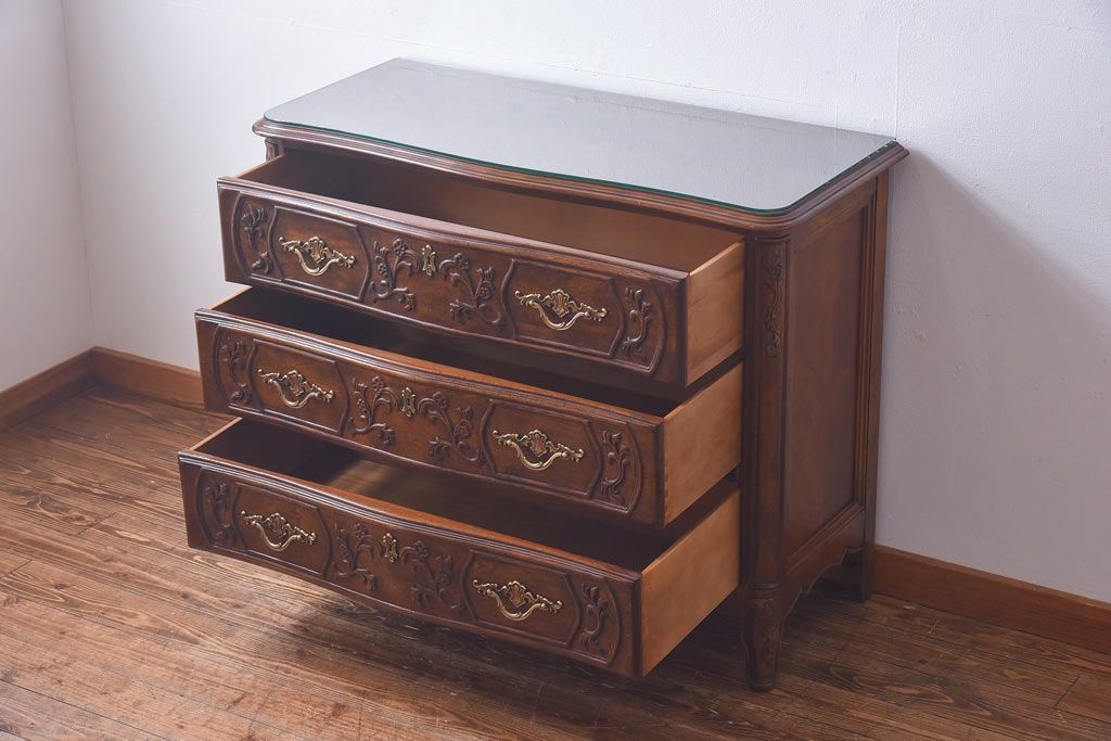 中古　DREXEL HERITAGE(ドレクセルヘリテイジ)　old continent(オールドコンチネント)　ホールチェスト(サイドチェスト)(定価約63万円)