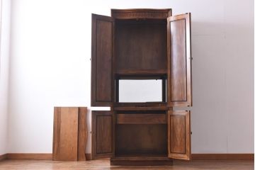 中古　DREXEL HERITAGE(ドレクセルヘリテイジ)　Grand Villa(グランドヴィラ)　Bar Wall Unit キャビネット(収納棚)(定価約69万円)(1)