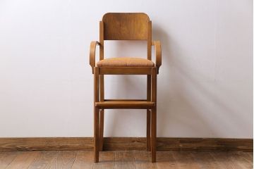 レトロ家具　昭和レトロ　ブナ材　木の風合いが感じられるチャイルドチェア(キッズチェア、子供用椅子)