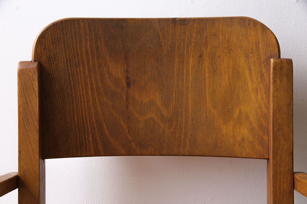 レトロ家具　昭和レトロ　ブナ材　木の風合いが感じられるチャイルドチェア(キッズチェア、子供用椅子)