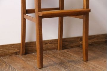 レトロ家具　昭和レトロ　ブナ材　木の風合いが感じられるチャイルドチェア(キッズチェア、子供用椅子)