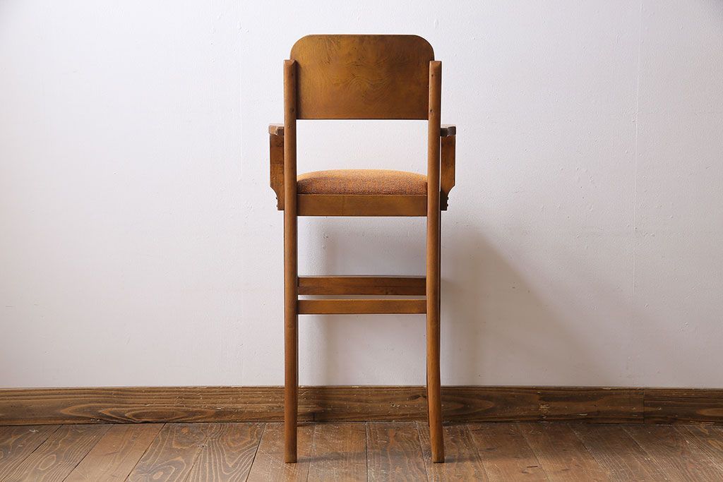 レトロ家具　昭和レトロ　ブナ材　木の風合いが感じられるチャイルドチェア(キッズチェア、子供用椅子)
