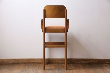レトロ家具　昭和レトロ　ブナ材　木の風合いが感じられるチャイルドチェア(キッズチェア、子供用椅子)