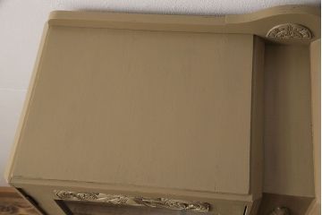 アンティーク家具　イギリスアンティーク　あたたかな色合いが魅力的なペイントブックケース(本箱、キャビネット、収納棚)