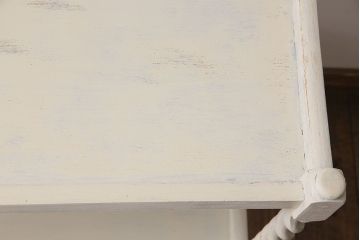 ヴィンテージ家具　イギリスビンテージ　ツイストデザインが上品なペイントトロリー(キャスターワゴン、サイドワゴン、サイドテーブル)