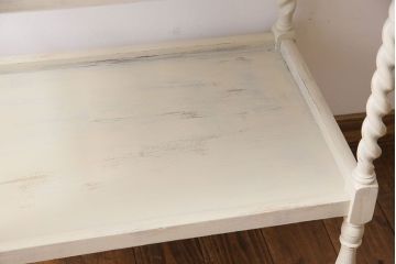 ヴィンテージ家具　イギリスビンテージ　ツイストデザインが上品なペイントトロリー(キャスターワゴン、サイドワゴン、サイドテーブル)