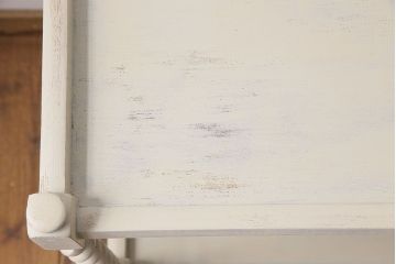 ヴィンテージ家具　イギリスビンテージ　ツイストデザインが上品なペイントトロリー(キャスターワゴン、サイドワゴン、サイドテーブル)