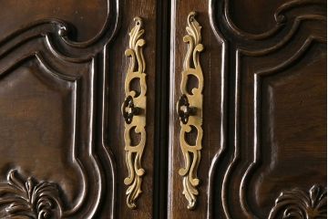 中古　DREXEL HERITAGE(ドレクセルヘリテイジ)　Old World(オールドワールド)　セクレタリー(ライティングビューロー、ワークデスク、在宅ワーク、在宅用、収納棚)(定価約226万円)(R-029290)