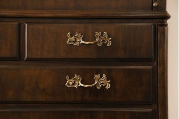 中古　DREXEL HERITAGE(ドレクセルヘリテイジ)　Old World(オールドワールド)　セクレタリー(ライティングビューロー、ワークデスク、在宅ワーク、在宅用、収納棚)(定価約226万円)(R-029290)