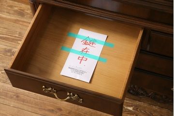 中古　DREXEL HERITAGE(ドレクセルヘリテイジ)　Old World(オールドワールド)　セクレタリー(ライティングビューロー、ワークデスク、在宅ワーク、在宅用、収納棚)(定価約226万円)(R-029290)