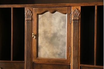 中古　DREXEL HERITAGE(ドレクセルヘリテイジ)　Old World(オールドワールド)　セクレタリー(ライティングビューロー、ワークデスク、在宅ワーク、在宅用、収納棚)(定価約226万円)(R-029290)