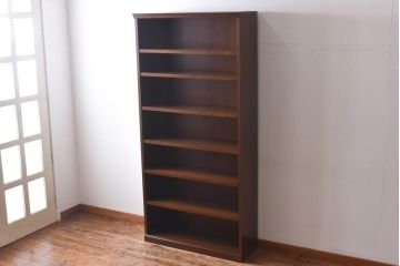 中古　maruni(マルニ) 特注品　収納力抜群のシンプルな本棚(飾り棚)(定価約37万円)