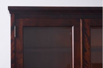 【S様ご成約済・ご決済用】中古　北海道民芸家具　上品な雰囲気漂うビューローブックケース(ライティングビューロー、机、本箱、収納棚)(定価約49万円)(1)