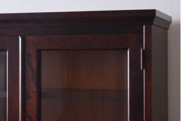 【S様ご成約済・ご決済用】中古　北海道民芸家具　上品な雰囲気漂うビューローブックケース(ライティングビューロー、机、本箱、収納棚)(定価約49万円)(1)