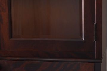 【S様ご成約済・ご決済用】中古　北海道民芸家具　上品な雰囲気漂うビューローブックケース(ライティングビューロー、机、本箱、収納棚)(定価約49万円)(1)