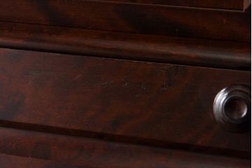 【S様ご成約済・ご決済用】中古　北海道民芸家具　上品な雰囲気漂うビューローブックケース(ライティングビューロー、机、本箱、収納棚)(定価約49万円)(1)