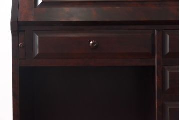 【S様ご成約済・ご決済用】中古　北海道民芸家具　上品な雰囲気漂うビューローブックケース(ライティングビューロー、机、本箱、収納棚)(定価約49万円)(1)