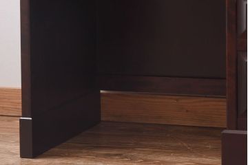 【S様ご成約済・ご決済用】中古　北海道民芸家具　上品な雰囲気漂うビューローブックケース(ライティングビューロー、机、本箱、収納棚)(定価約49万円)(1)