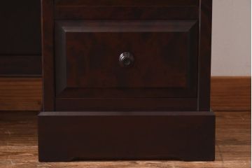 【S様ご成約済・ご決済用】中古　北海道民芸家具　上品な雰囲気漂うビューローブックケース(ライティングビューロー、机、本箱、収納棚)(定価約49万円)(1)