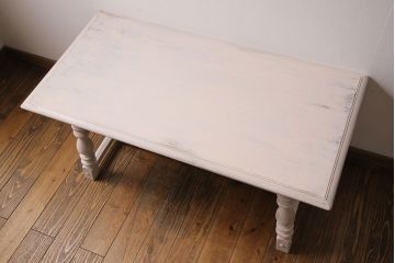 ペイント家具　永田良介商店　ナチュラルなセンターテーブル(サイドテーブル、コーヒーテーブル)