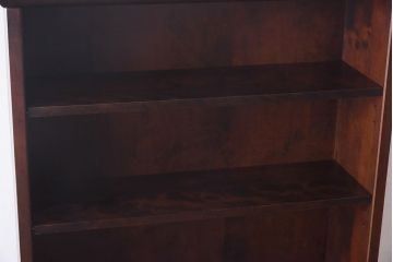 中古　北海道民芸家具　収納に便利な本棚のついたライティングビューロー(ビューローブックケース、簿記机)(1)