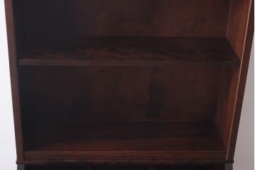 中古　北海道民芸家具　収納に便利な本棚のついたライティングビューロー(ビューローブックケース、簿記机)(1)