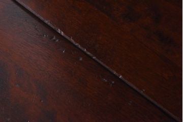 中古　北海道民芸家具　収納に便利な本棚のついたライティングビューロー(ビューローブックケース、簿記机)(1)