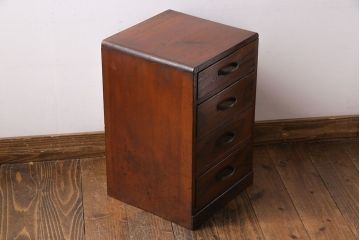 レトロ家具　昭和レトロ　懐かしい和の味わいが楽しめる小型チェスト(引き出し、小物入れ、裁縫箱)