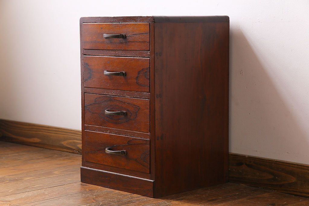 レトロ家具　昭和レトロ　懐かしい和の味わいが楽しめる小型チェスト(引き出し、小物入れ、裁縫箱)